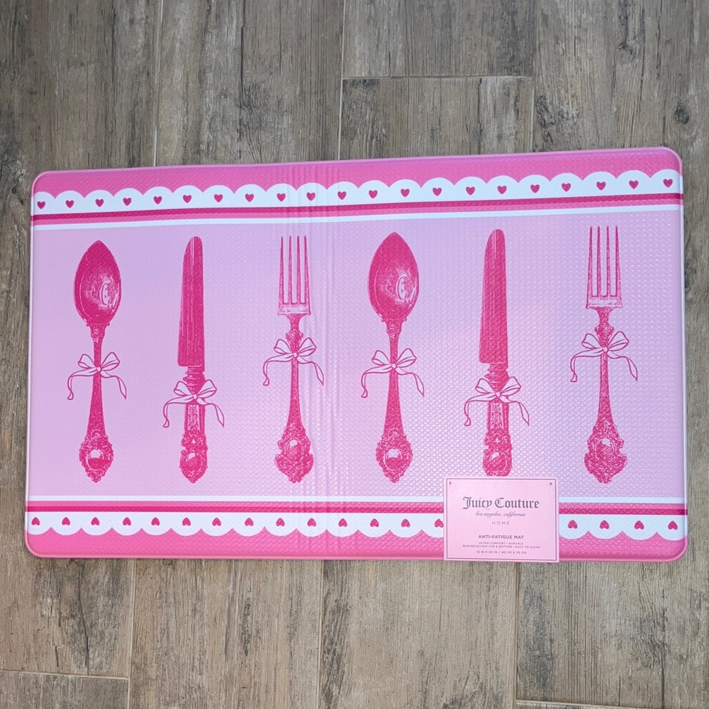 💋Juicy Couture ultra comfort durable anti-fatigue mat kitchen mat bath rug NWT